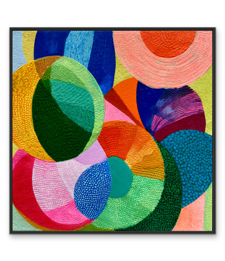 Festival Colour by IHeartStudio - Colourful Geometric Canvas Print