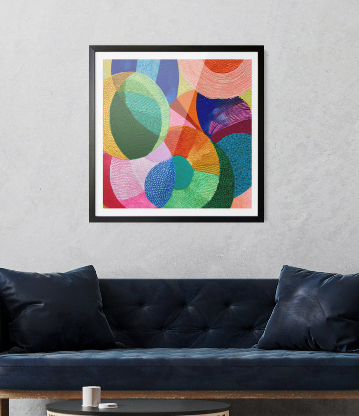 Festival Colour by IHeartStudio - Colourful Geometric Canvas Print