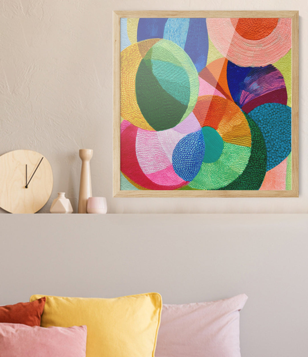 Festival Colour by IHeartStudio - Colourful Geometric Canvas Print