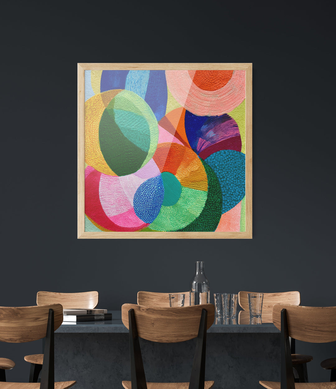 Festival Colour by IHeartStudio - Colourful Geometric Canvas Print