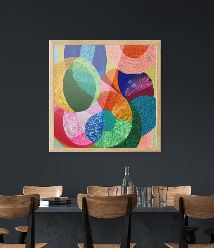 Festival Colour by IHeartStudio - Colourful Geometric Canvas Print