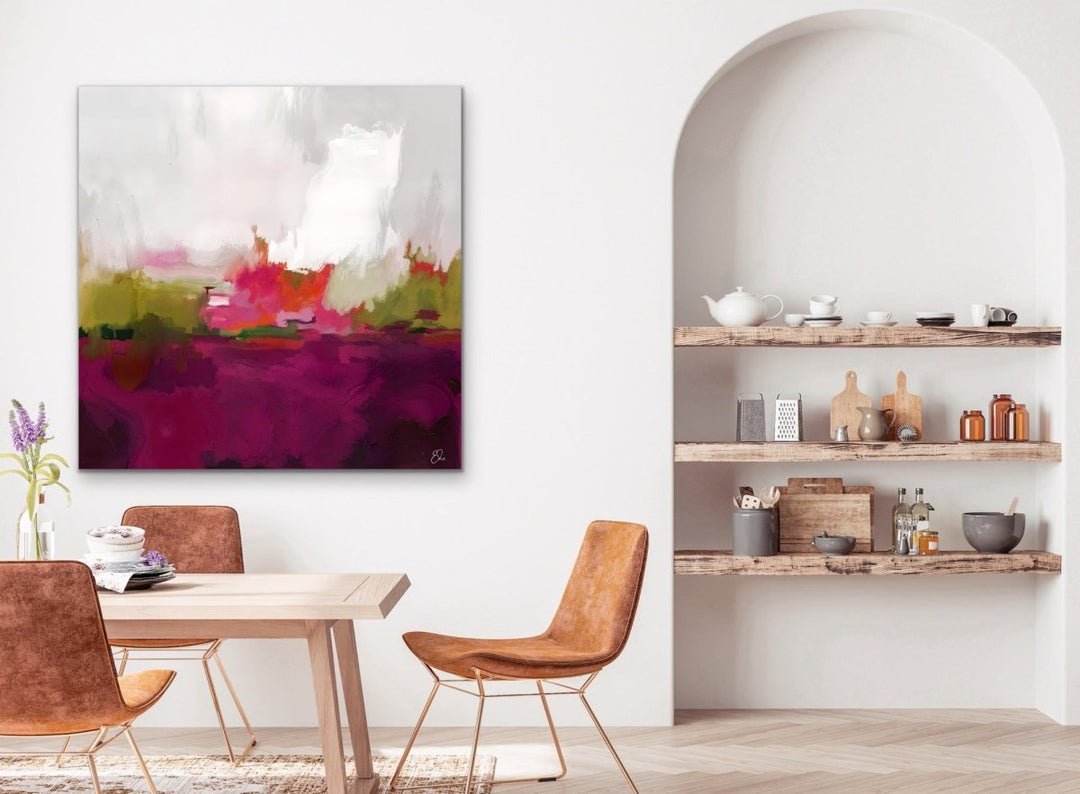 Fever Dream - Colourful Abstract Landscape Art Print - I Heart Wall Art - Poster Print, Canvas Print or Framed Art Print