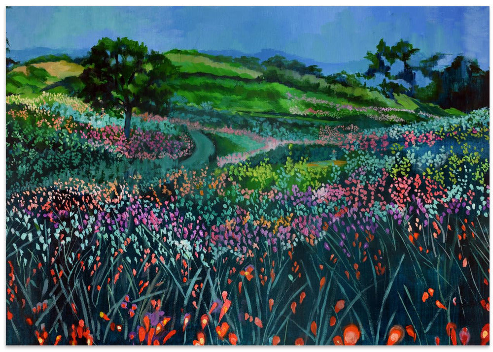 Field of Flowers - Stretched Canvas, Poster or Fine Art Print I Heart Wall Art