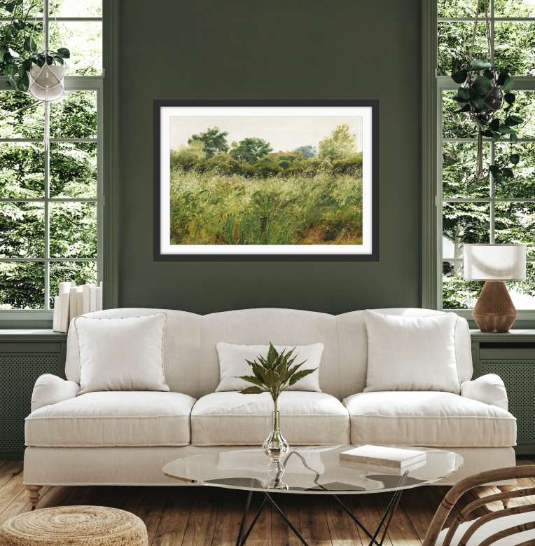Field of Oats near Vejby (1843) - Fine Art Print or Stretched Canvas - I Heart Wall Art - Poster Print, Canvas Print or Framed Art Print