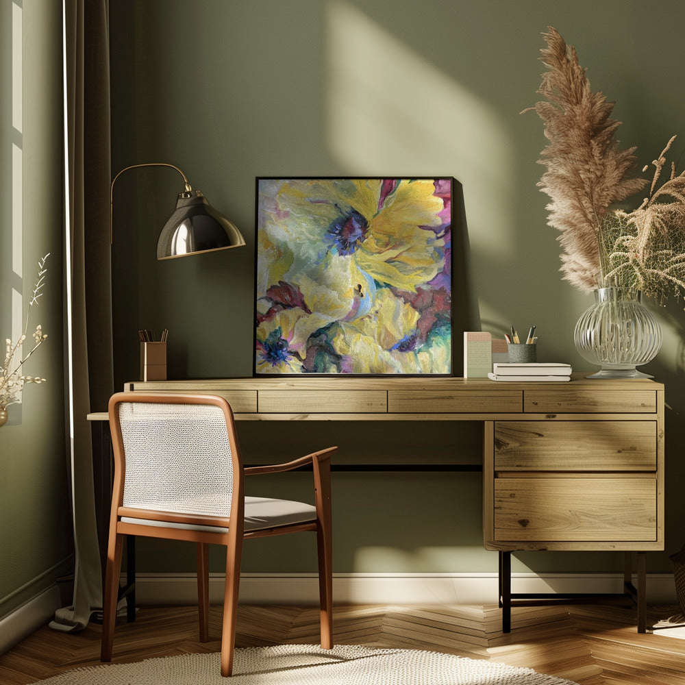 Field of Poppies - Square Stretched Canvas, Poster or Fine Art Print I Heart Wall Art