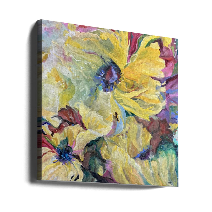 Field of Poppies - Square Stretched Canvas, Poster or Fine Art Print I Heart Wall Art