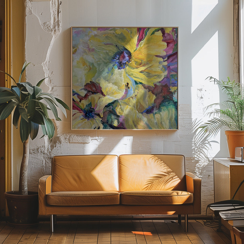 Field of Poppies - Square Stretched Canvas, Poster or Fine Art Print I Heart Wall Art