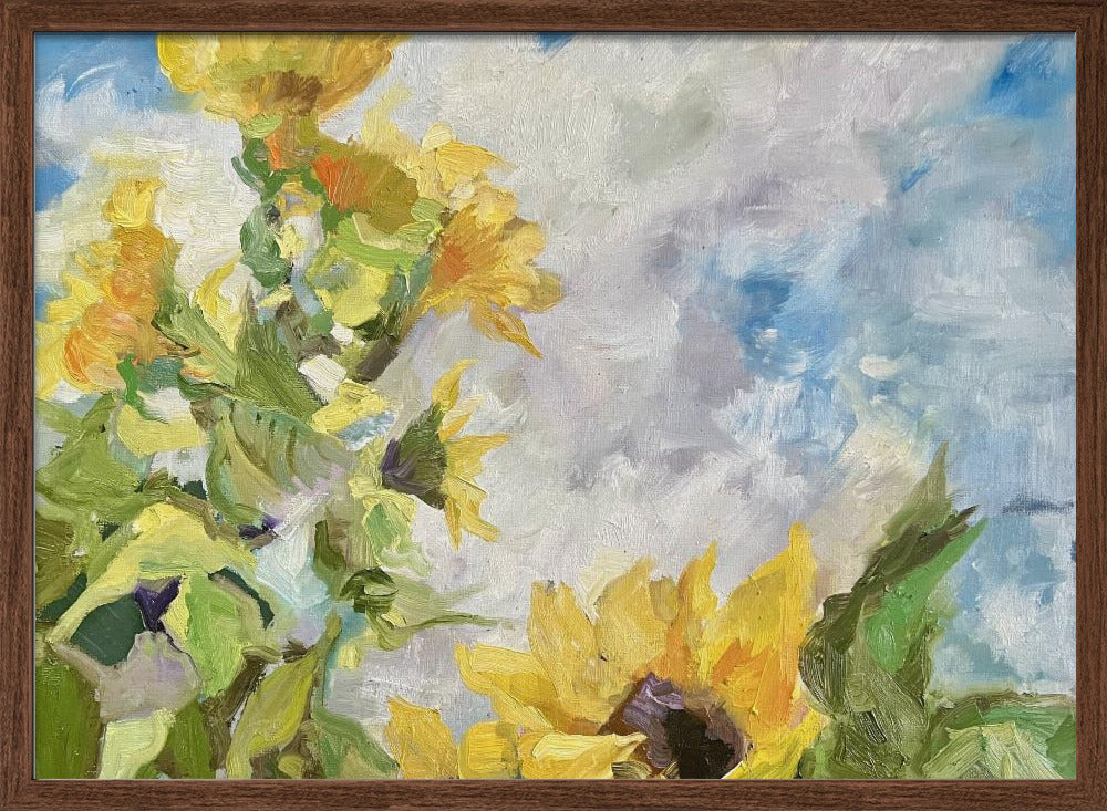 Field of Sunflowers - Stretched Canvas, Poster or Fine Art Print I Heart Wall Art