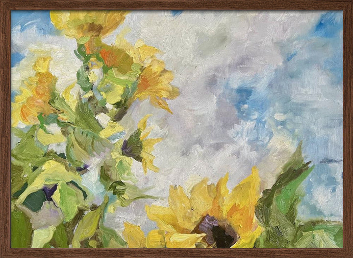 Field of Sunflowers - Stretched Canvas, Poster or Fine Art Print I Heart Wall Art