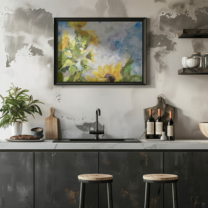 Field of Sunflowers - Stretched Canvas, Poster or Fine Art Print I Heart Wall Art