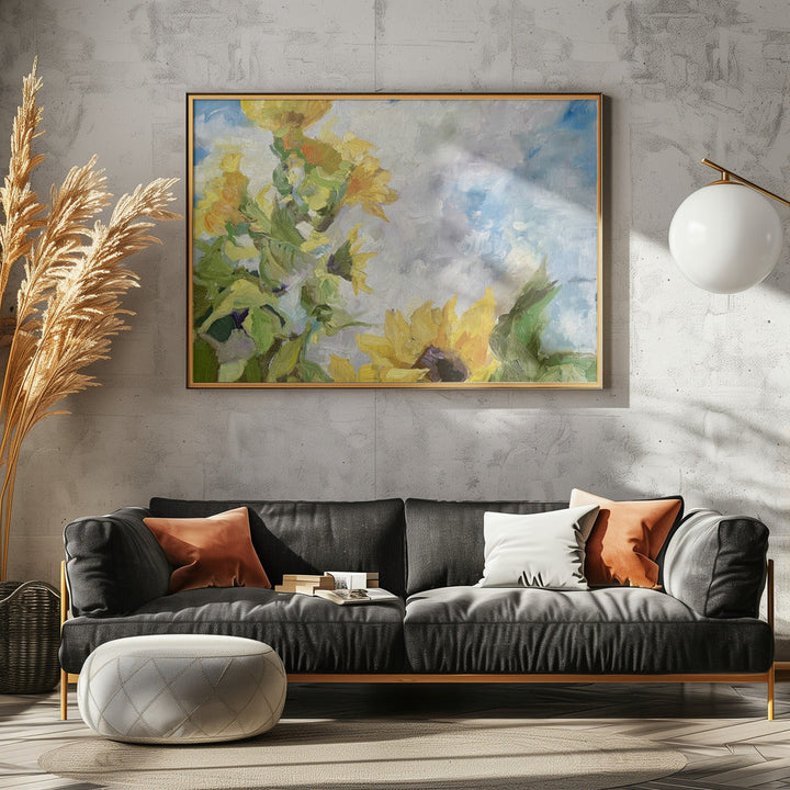 Field of Sunflowers - Stretched Canvas, Poster or Fine Art Print I Heart Wall Art