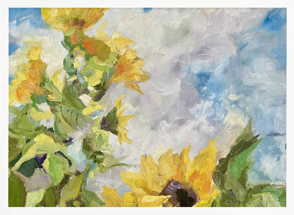 Field of Sunflowers - Stretched Canvas, Poster or Fine Art Print I Heart Wall Art