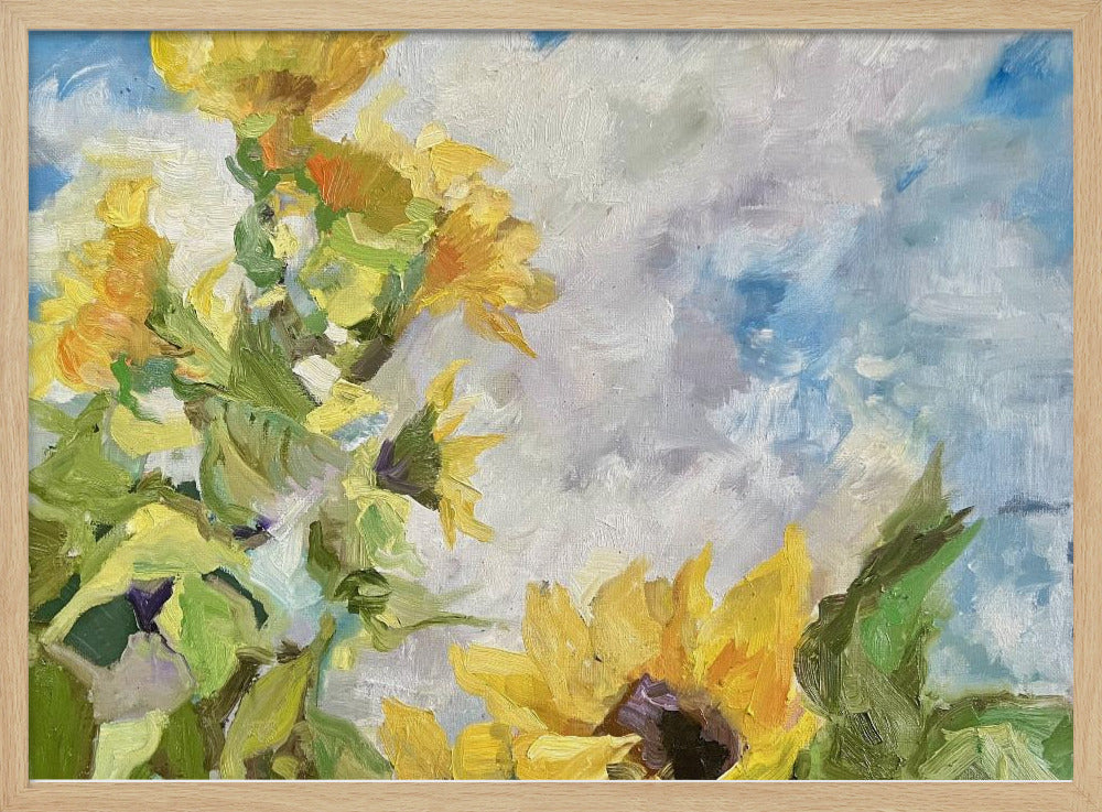 Field of Sunflowers - Stretched Canvas, Poster or Fine Art Print I Heart Wall Art