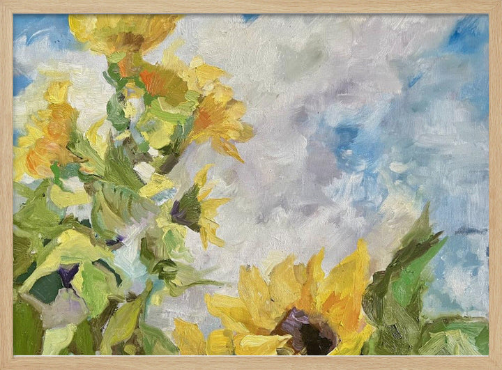 Field of Sunflowers - Stretched Canvas, Poster or Fine Art Print I Heart Wall Art