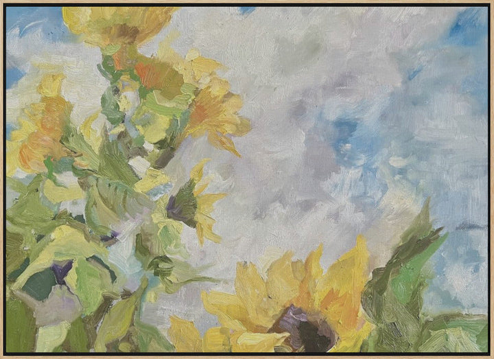 Field of Sunflowers - Stretched Canvas, Poster or Fine Art Print I Heart Wall Art