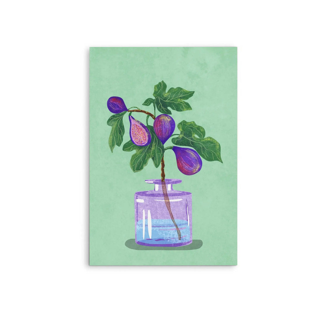 Figs Branch In Vase by Raissa Oltmanns - Stretched Canvas Print or Framed Fine Art Print - Artwork I Heart Wall Art Australia 
