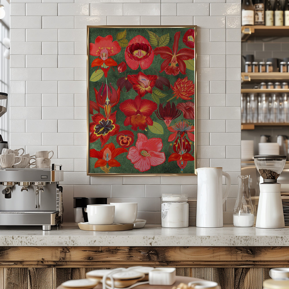 Final Eclectic Garden Copy 3.png - Stretched Canvas, Poster or Fine Art Print I Heart Wall Art