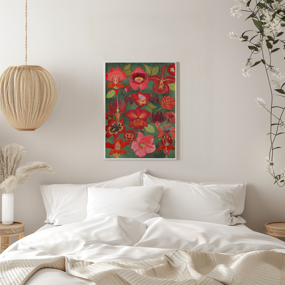 Final Eclectic Garden Copy 3.png - Stretched Canvas, Poster or Fine Art Print I Heart Wall Art