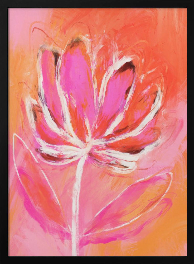 Fire Flower - Stretched Canvas, Poster or Fine Art Print I Heart Wall Art
