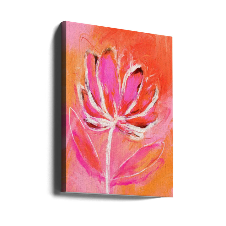 Fire Flower - Stretched Canvas, Poster or Fine Art Print I Heart Wall Art