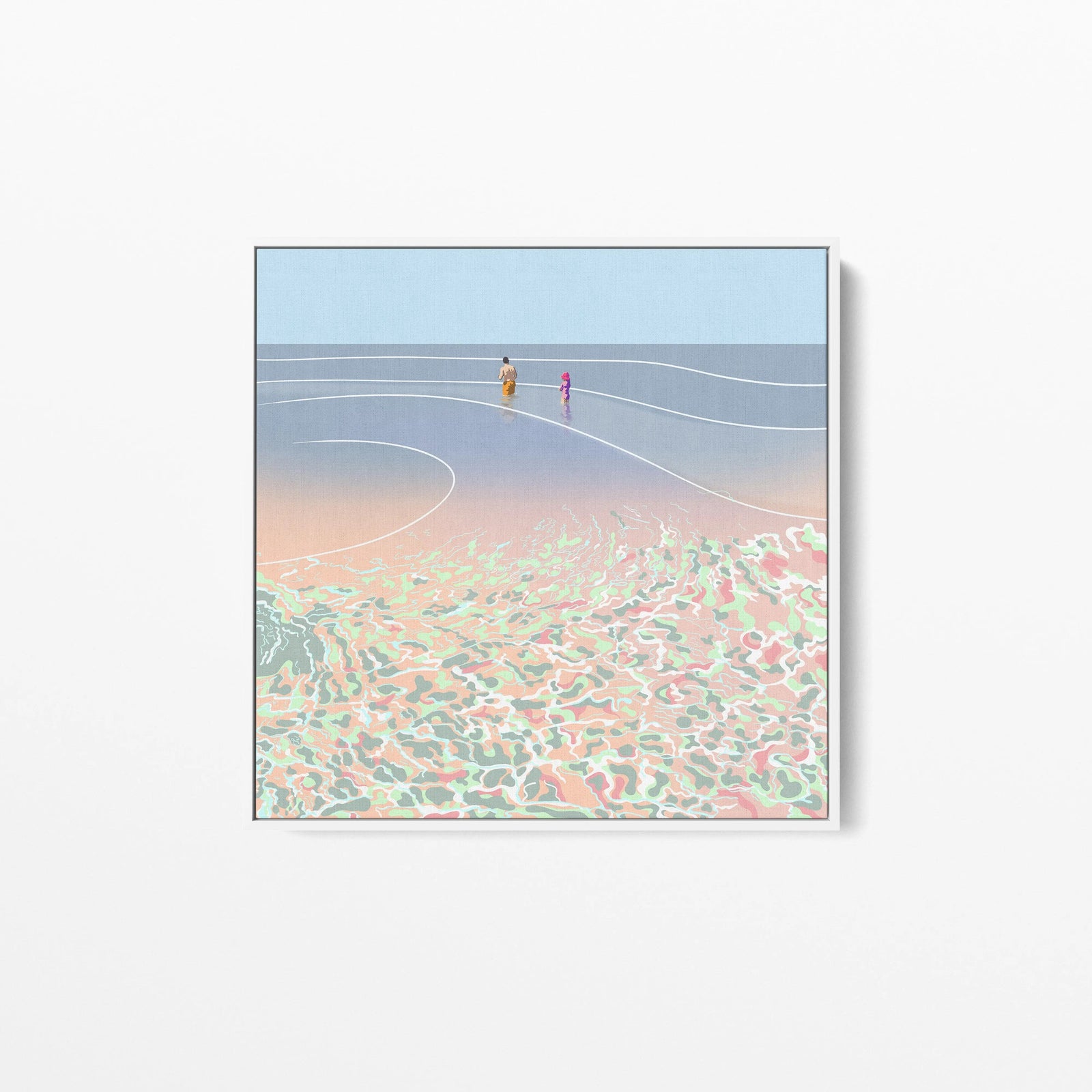 First Swim By Unratio - Stretched Canvas Canvas Print or Framed Art Print I Heart Wall Art Australia 