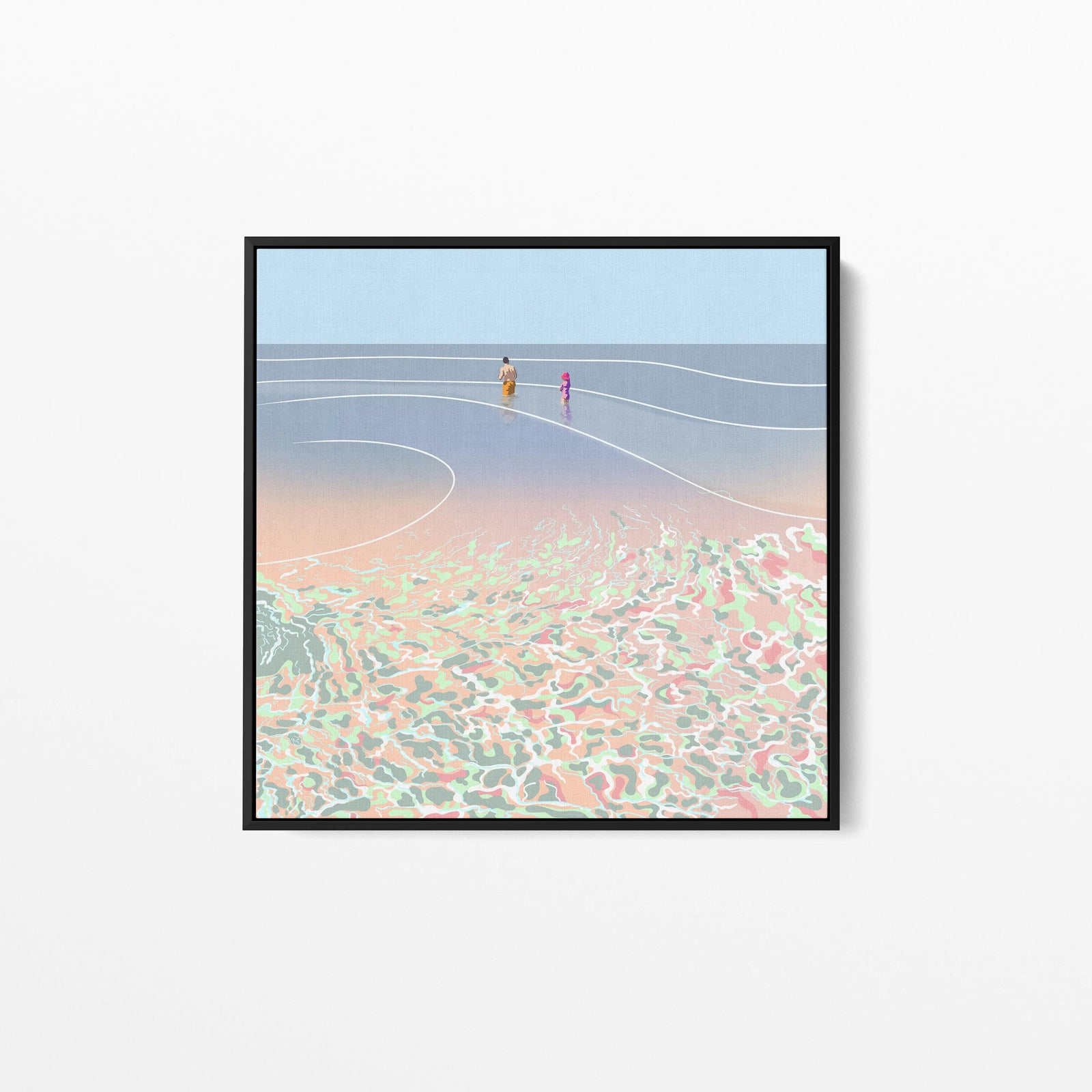 First Swim By Unratio - Stretched Canvas Canvas Print or Framed Art Print I Heart Wall Art Australia 