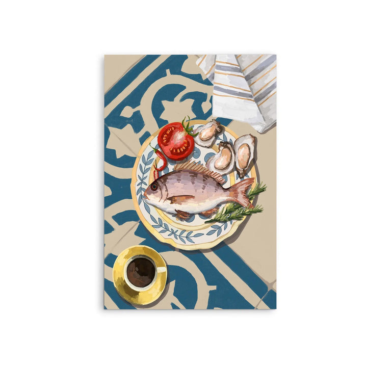 Fish of the Day - Contemporary Still Life Art Featuring Seafood - Stretched Canvas Print or Framed Fine Art Print - Artwork I Heart Wall Art Australia 