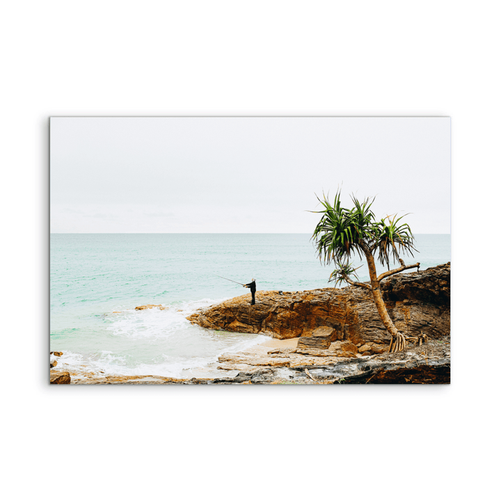 Fishing On Stradbroke Island - Photographic Art Print of Fisherman At Stradbroke Island by Edwina Cameron - I Heart Wall Art - Poster Print, Canvas Print or Framed Art Print