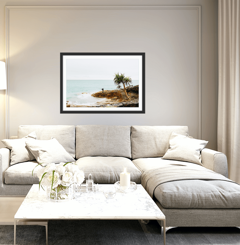 Fishing On Stradbroke Island - Photographic Art Print of Fisherman At Stradbroke Island by Edwina Cameron - I Heart Wall Art - Poster Print, Canvas Print or Framed Art Print