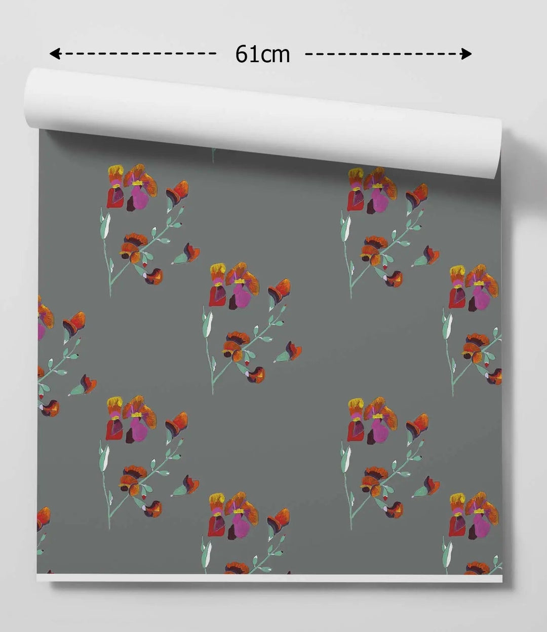 Flame Pea by Lucy Hawkins - Peel and Stick Removable Wallpaper I Heart Wall Art Australia