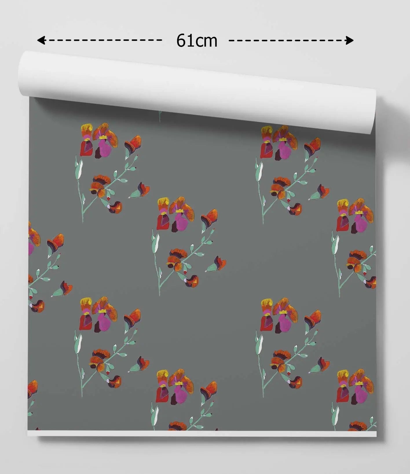 Flame Pea by Lucy Hawkins - Peel and Stick Removable Wallpaper I Heart Wall Art Australia