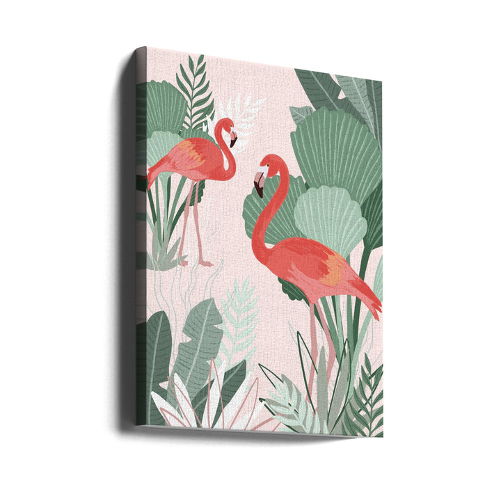 Flamingo Dreams - Stretched Canvas, Poster or Fine Art Print I Heart Wall Art