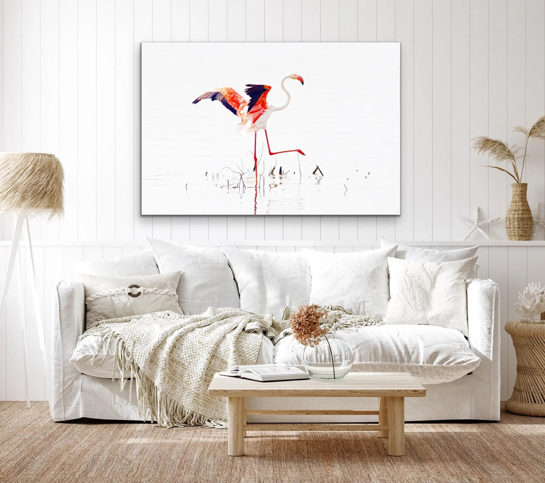 Flamingo Flight I Heart Wall Art Australia 