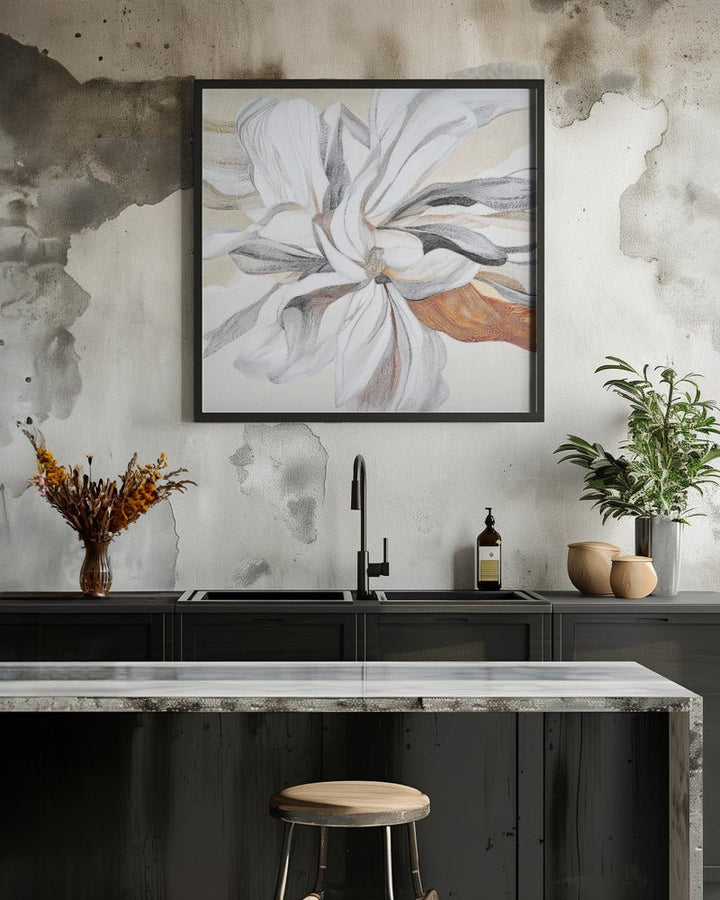 Fleur II - Square Stretched Canvas, Poster or Fine Art Print - I Heart Wall Art - Poster Print, Canvas Print or Framed Art Print