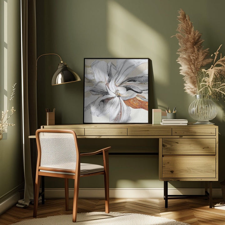 Fleur II - Square Stretched Canvas, Poster or Fine Art Print - I Heart Wall Art - Poster Print, Canvas Print or Framed Art Print