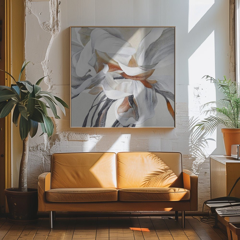 Fleur - Square Stretched Canvas, Poster or Fine Art Print - I Heart Wall Art - Poster Print, Canvas Print or Framed Art Print