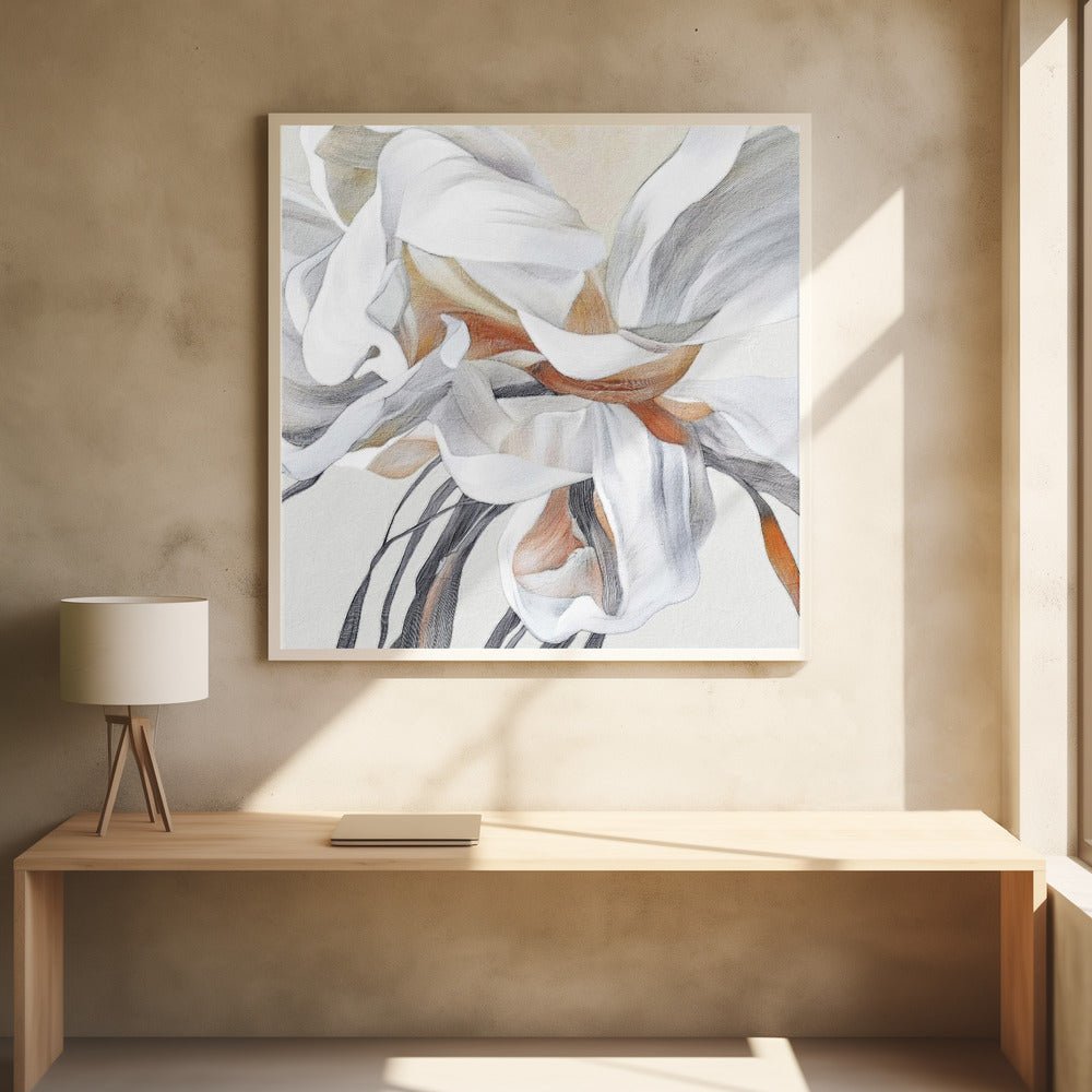 Fleur - Square Stretched Canvas, Poster or Fine Art Print - I Heart Wall Art - Poster Print, Canvas Print or Framed Art Print