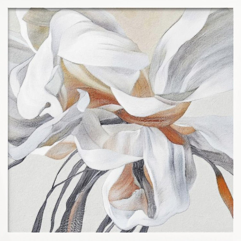 Fleur - Square Stretched Canvas, Poster or Fine Art Print - I Heart Wall Art - Poster Print, Canvas Print or Framed Art Print