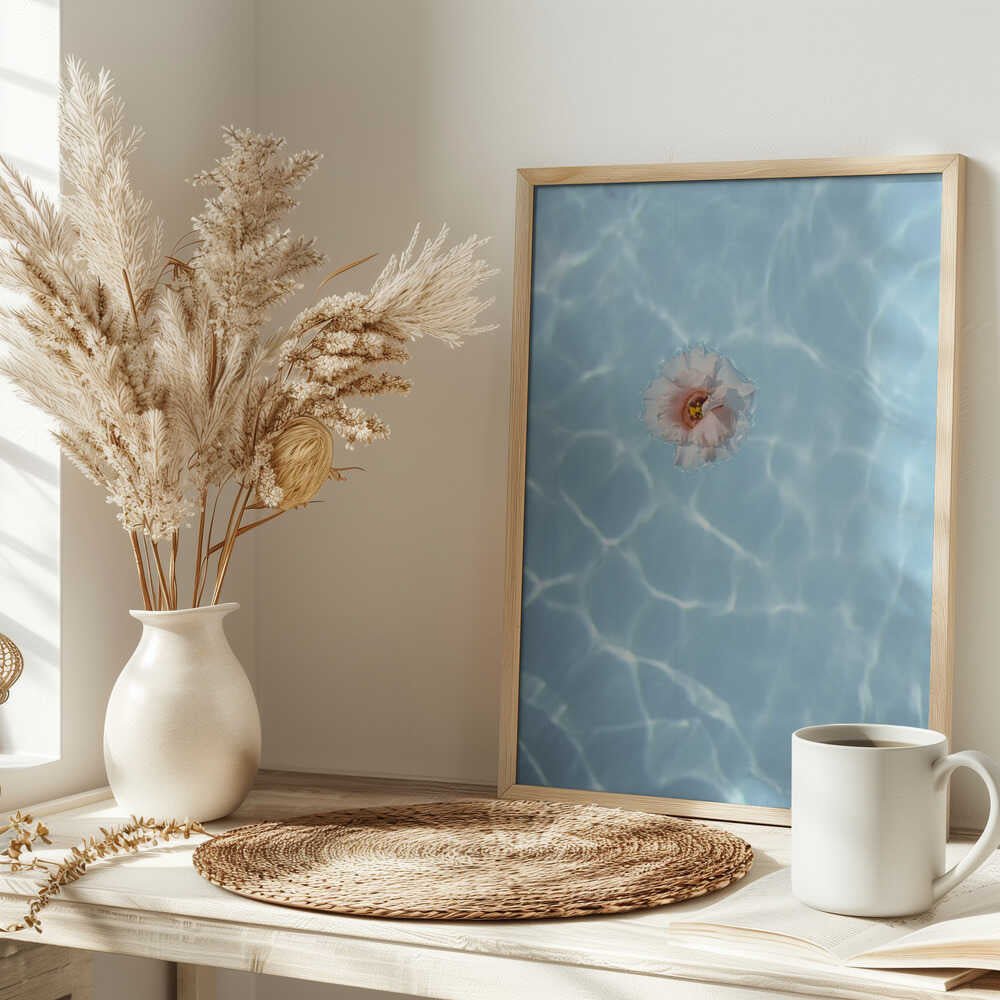 Floating Flower - Stretched Canvas, Poster or Fine Art Print - I Heart Wall Art - Poster Print, Canvas Print or Framed Art Print