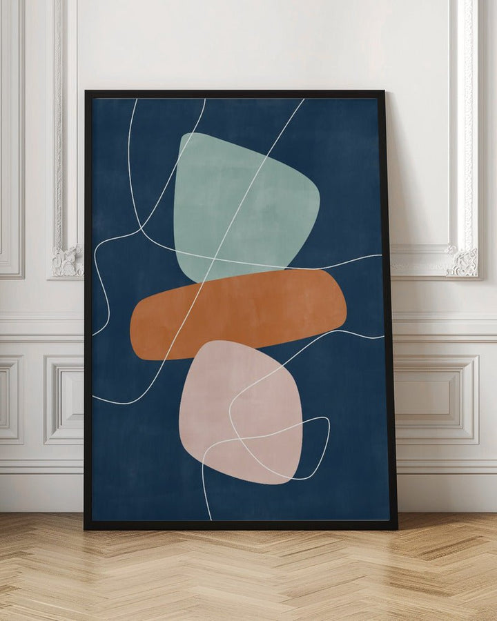 Floating Shapes - Stretched Canvas, Poster or Fine Art Print - I Heart Wall Art - Poster Print, Canvas Print or Framed Art Print