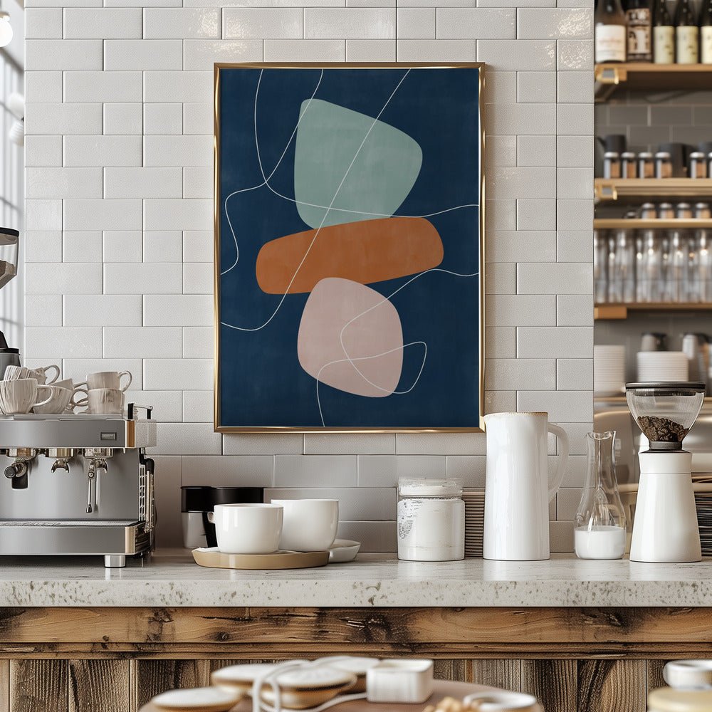 Floating Shapes - Stretched Canvas, Poster or Fine Art Print - I Heart Wall Art - Poster Print, Canvas Print or Framed Art Print