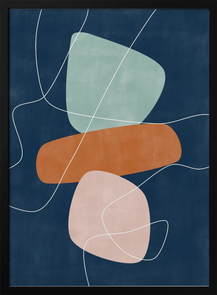 Floating Shapes - Stretched Canvas, Poster or Fine Art Print - I Heart Wall Art - Poster Print, Canvas Print or Framed Art Print