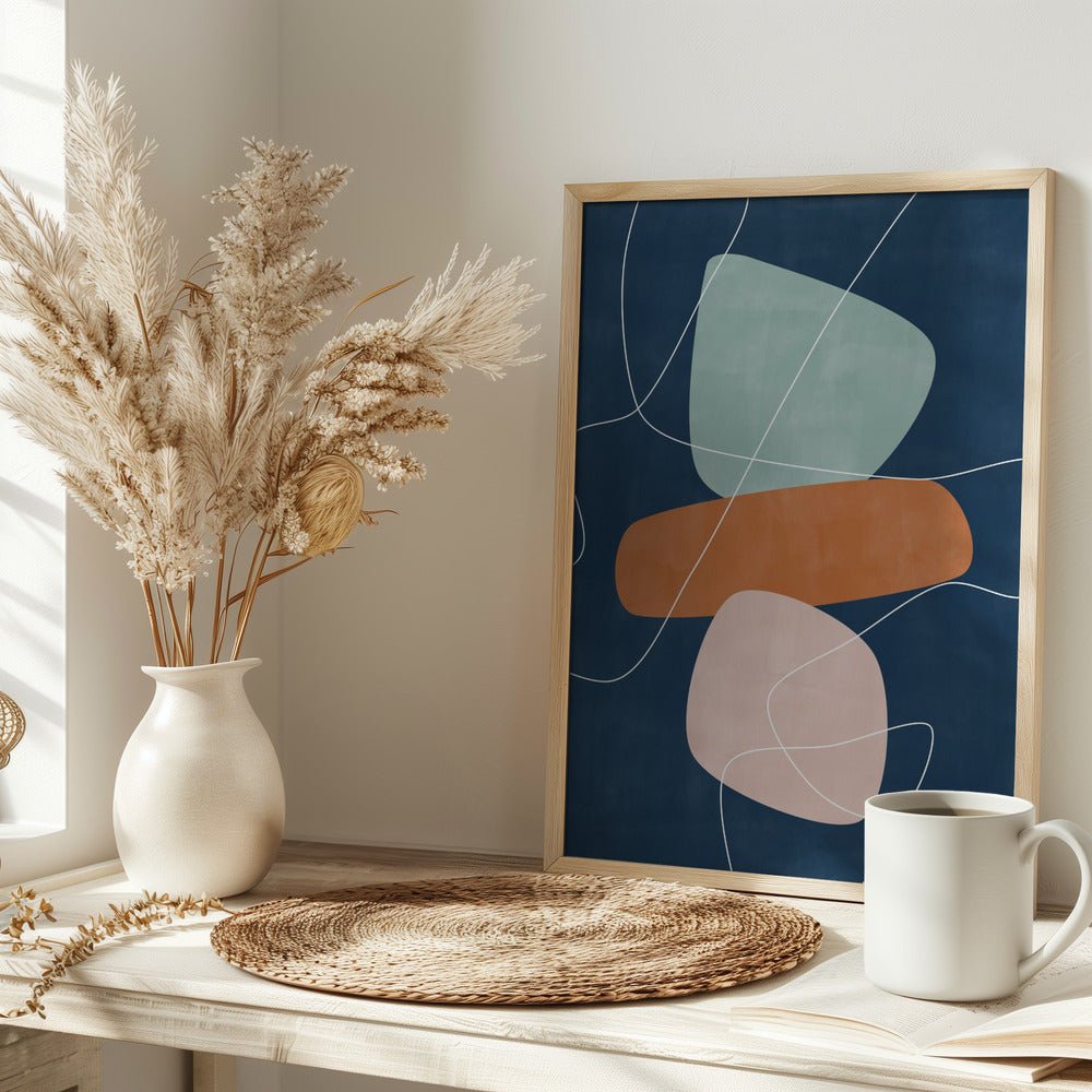 Floating Shapes - Stretched Canvas, Poster or Fine Art Print - I Heart Wall Art - Poster Print, Canvas Print or Framed Art Print