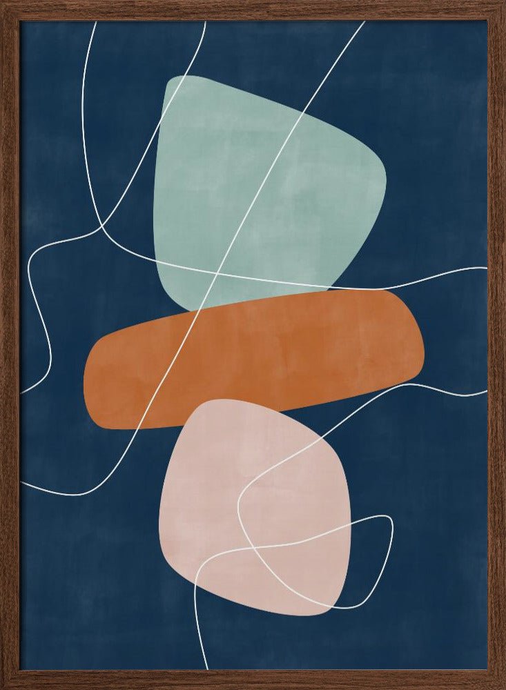 Floating Shapes - Stretched Canvas, Poster or Fine Art Print - I Heart Wall Art - Poster Print, Canvas Print or Framed Art Print