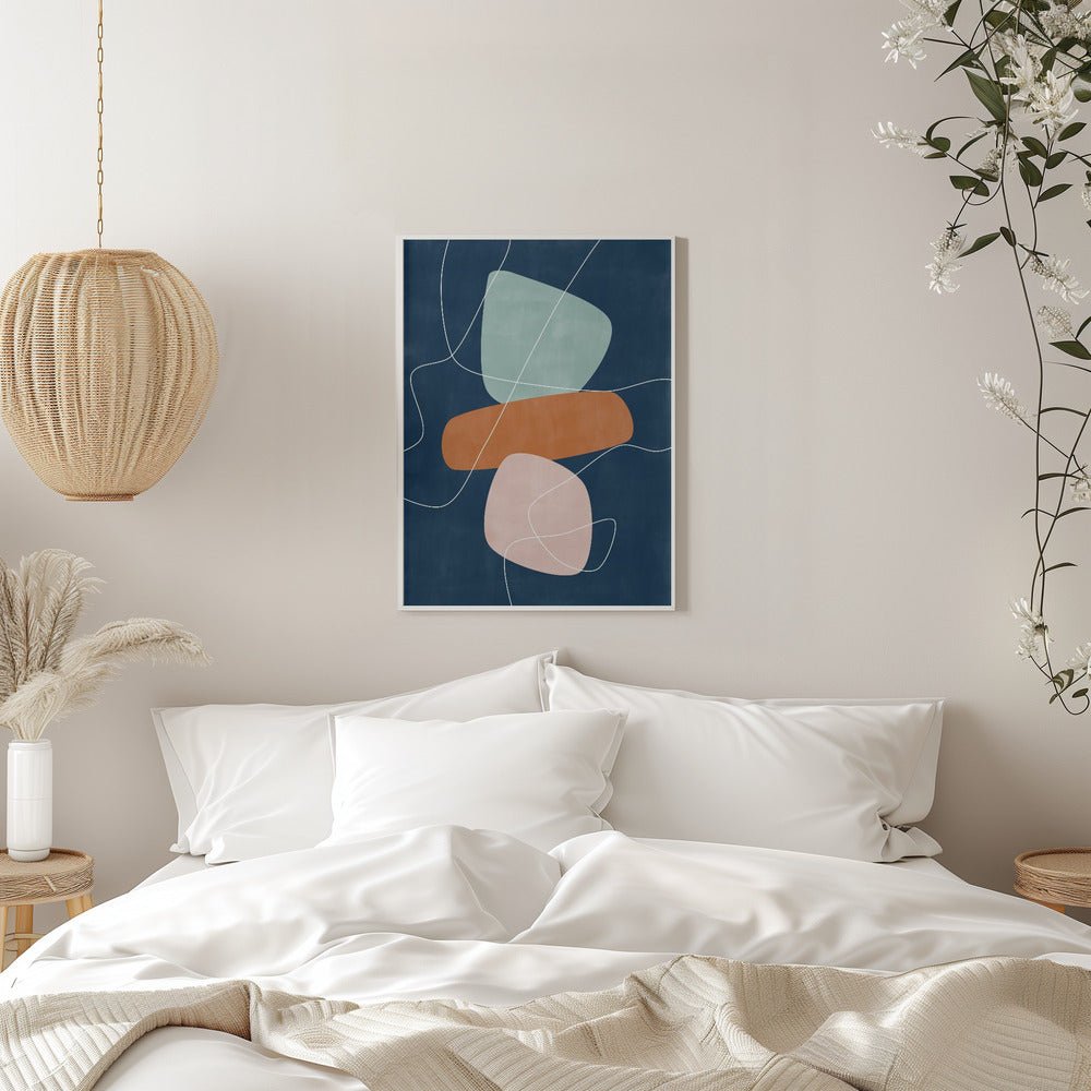 Floating Shapes - Stretched Canvas, Poster or Fine Art Print - I Heart Wall Art - Poster Print, Canvas Print or Framed Art Print