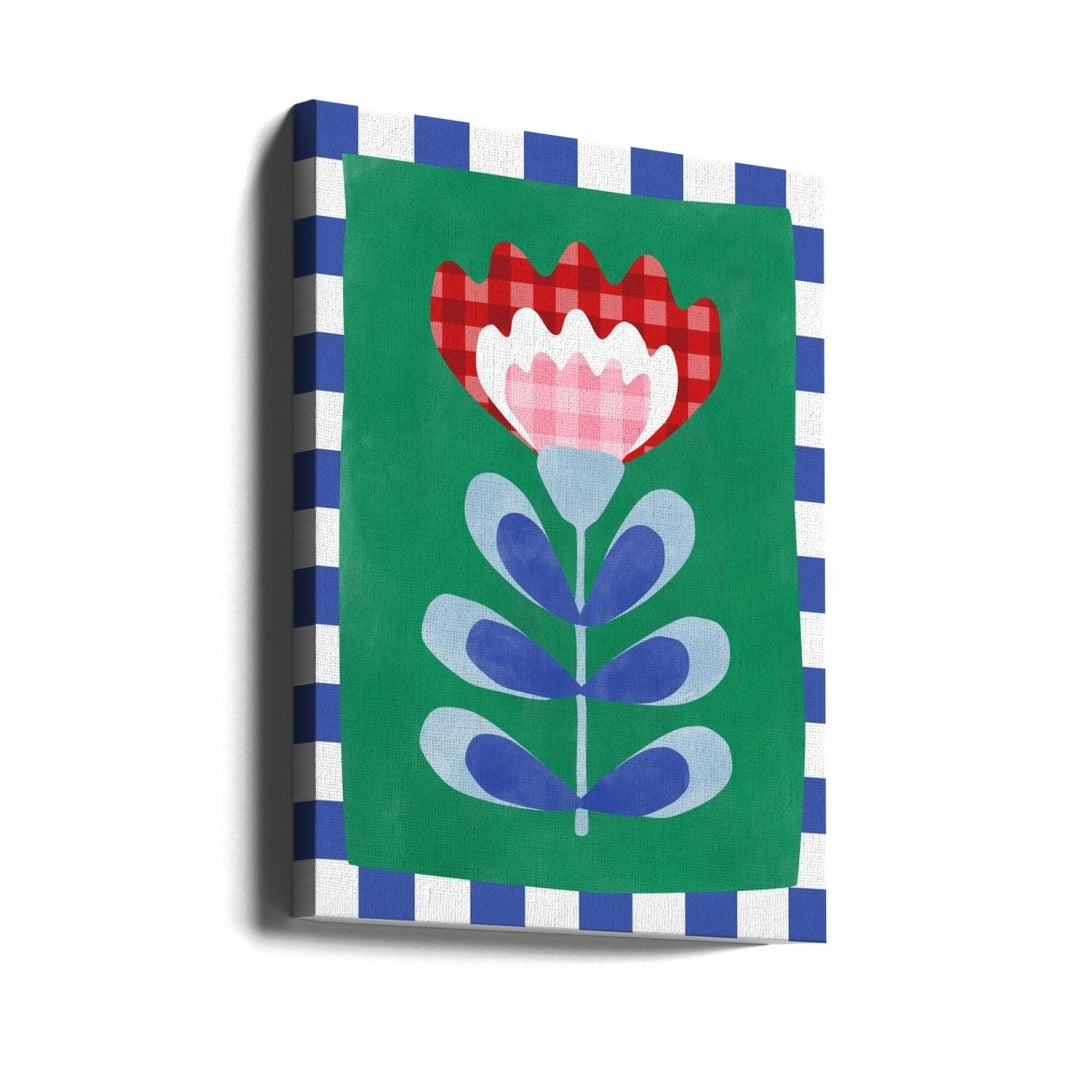 Floral Design with Bold Geometric Shapes - Stretched Canvas, Poster or Fine Art Print - I Heart Wall Art - Poster Print, Canvas Print or Framed Art Print