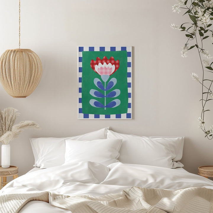 Floral Design with Bold Geometric Shapes - Stretched Canvas, Poster or Fine Art Print - I Heart Wall Art - Poster Print, Canvas Print or Framed Art Print