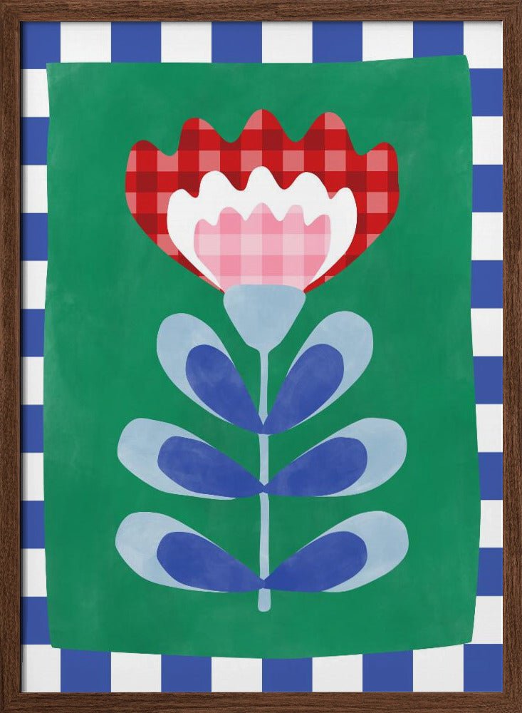Floral Design with Bold Geometric Shapes - Stretched Canvas, Poster or Fine Art Print - I Heart Wall Art - Poster Print, Canvas Print or Framed Art Print