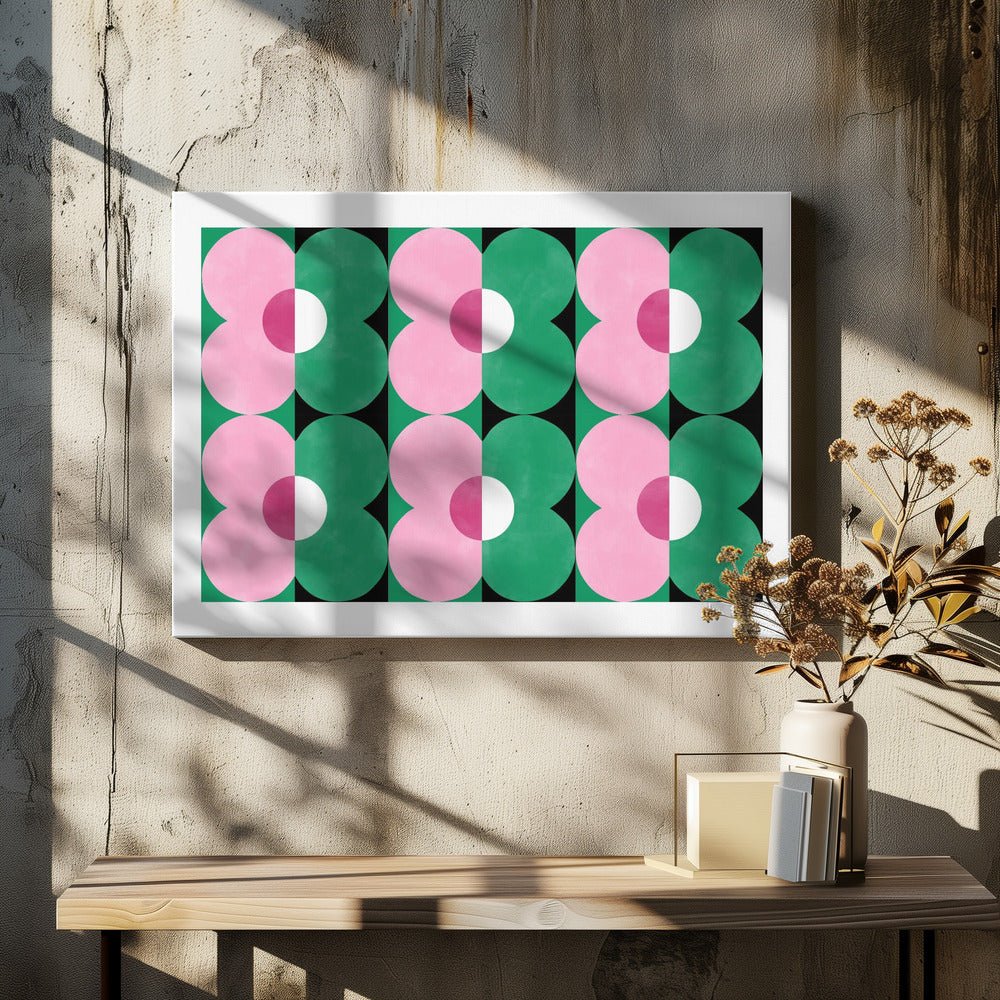 Floral Geometry Shapes - Stretched Canvas, Poster or Fine Art Print - I Heart Wall Art - Poster Print, Canvas Print or Framed Art Print