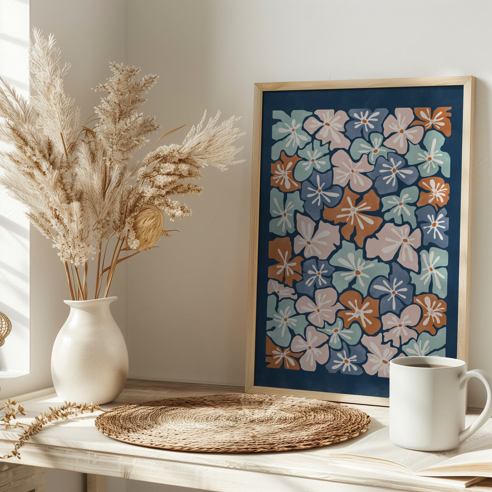 Floral Harmony - Stretched Canvas, Poster or Fine Art Print I Heart Wall Art